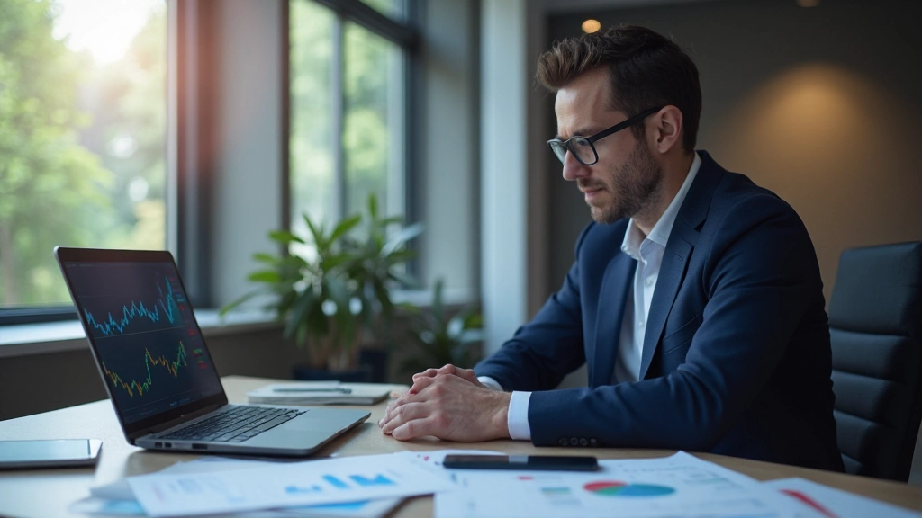 Nahaufnahme eines Computerschirms mit farbigen Handelslinien und Preismarkierungen