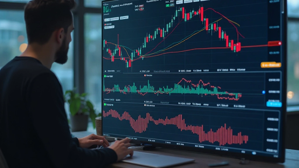 Finanzmarkt-Analysedashboard mit technischen Indikatoren und Kerzencharts