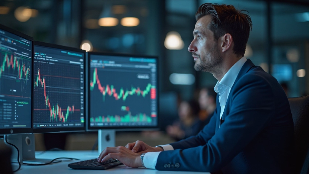 Grafische Darstellung von Bollinger Bändern auf einem Finanzmarkt-Diagramm mit Preisaktion