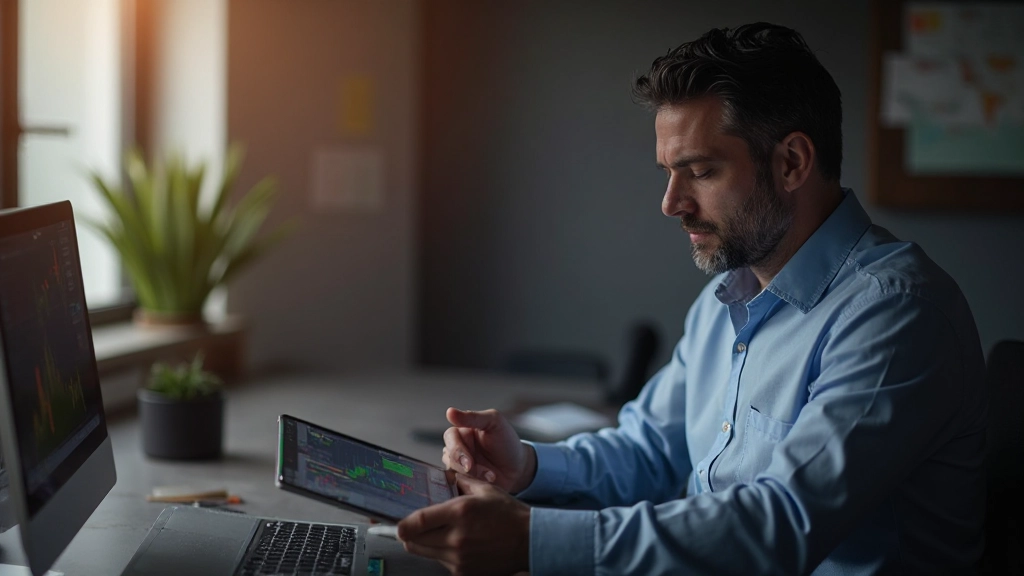 Technische Analyse Diagramm mit Candlesticks und Trendlinien