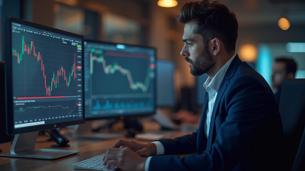 Professionelle Darstellung von Finanzmärkten mit Kurscharts und Handelsdaten auf modernem Computerbildschirm