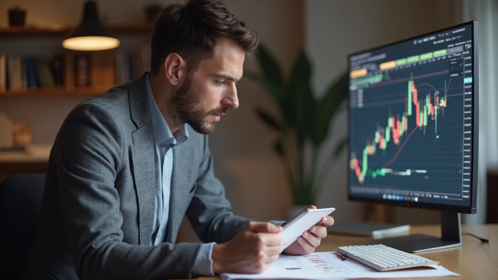 Anfänger Trader mit Schulungsmaterialien und Handelsplattform