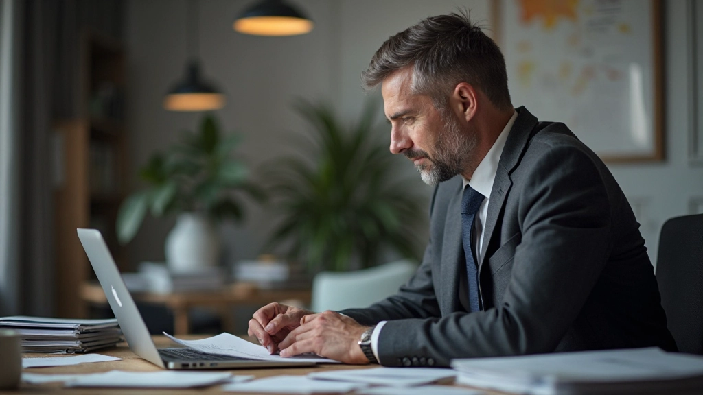 Analyst überprüft Sicherheitsmerkmale und Regulierungsdokumente von Handelsplattformen