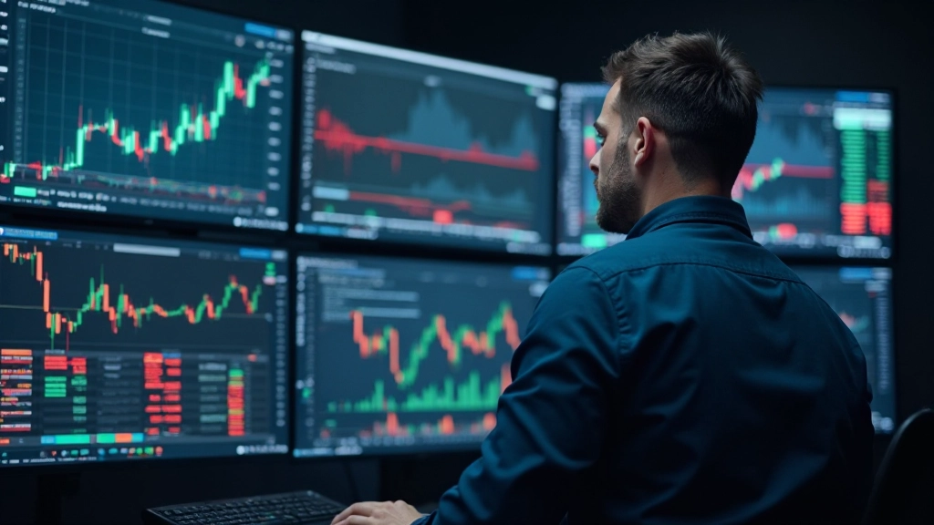 Globale Börsenindizes und Marktentwicklung auf realtime Handels-Dashboard mit mehreren Charts