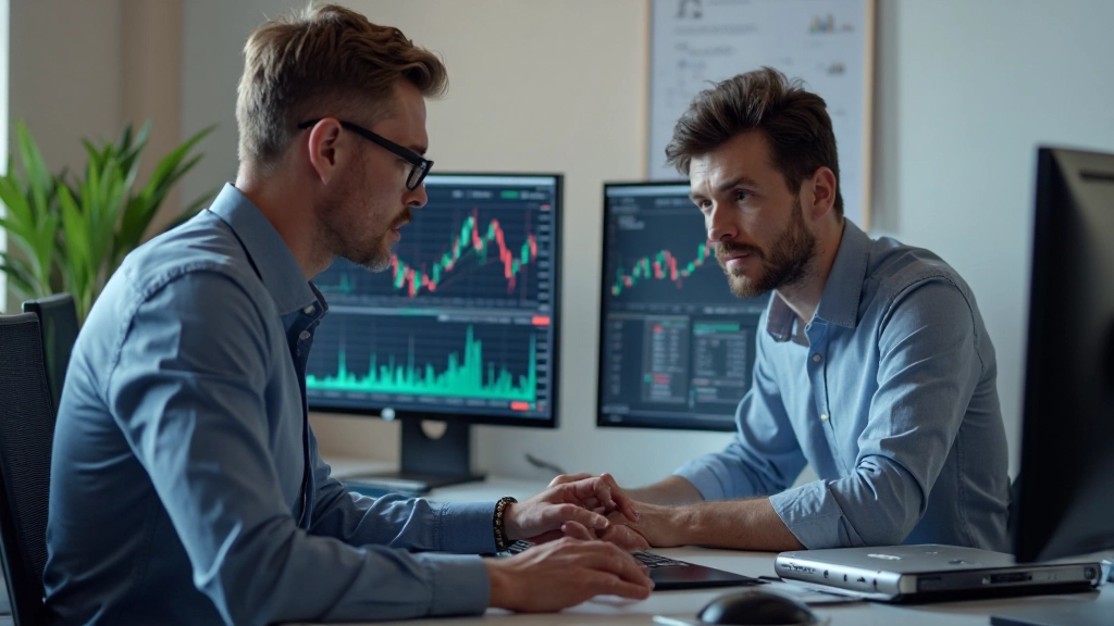 Anfänger-Trader lernt Fibonacci-Anwendung mit Mentoring auf Computer