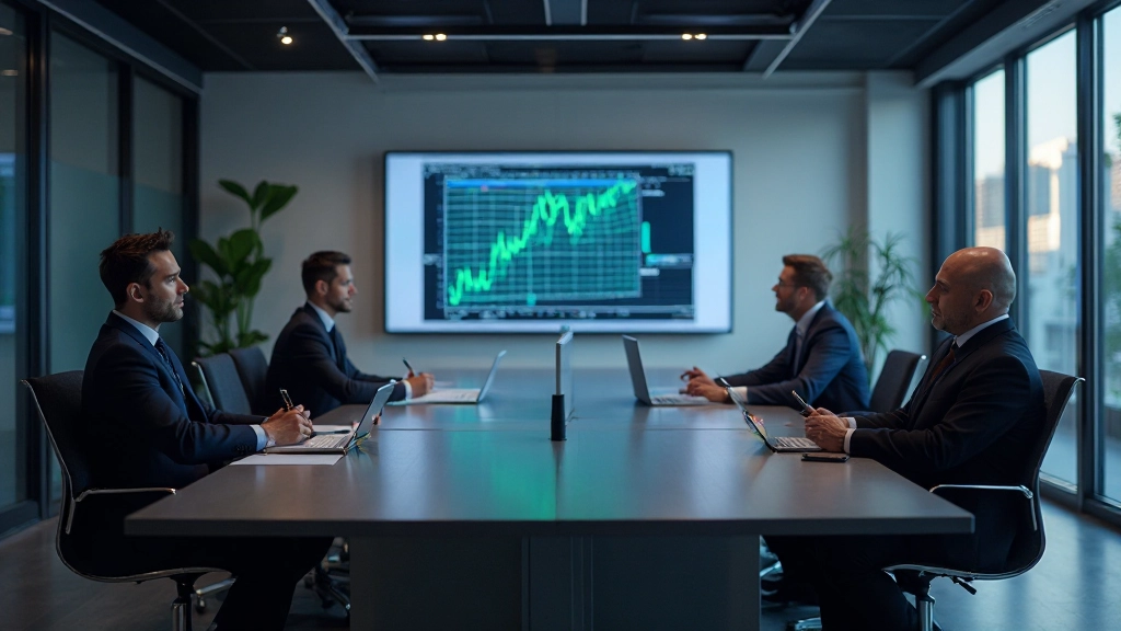 Zentralbank Ratssaal mit Konferenztisch und modernem Interieur