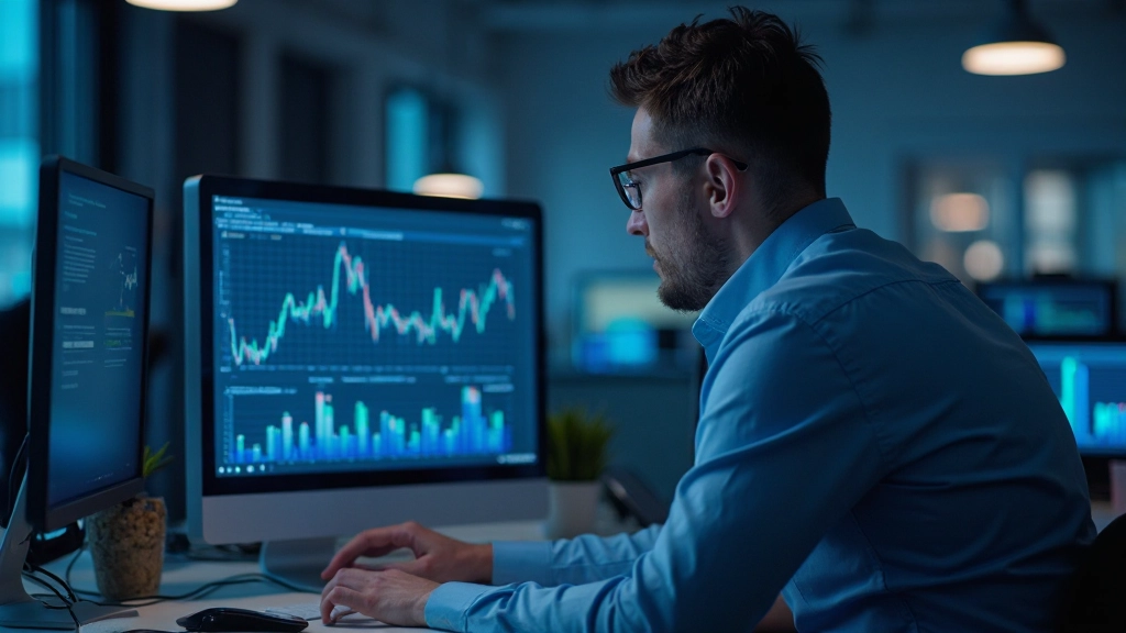 Abwärts gerichtetes Chartmuster mit roter Linie und Verlustschutzmarkierung