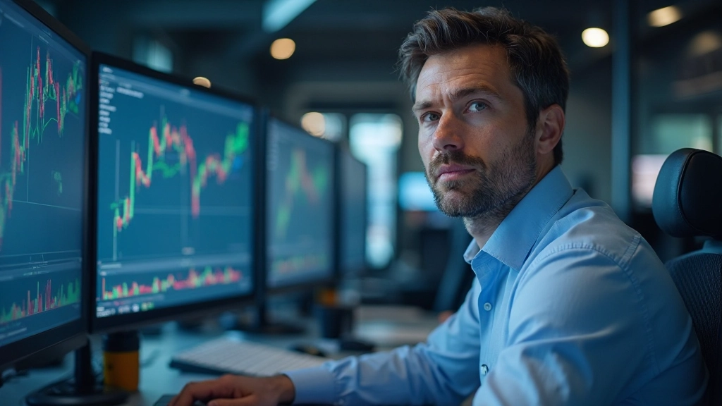 Professionelle Börsensoftware mit Echtzeitdaten, Kurscharts und Optionskettentabellen auf großem Monitor