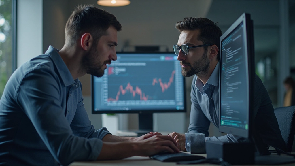 Technischer Analyst studiert Kursmuster und Diagramme intensiv