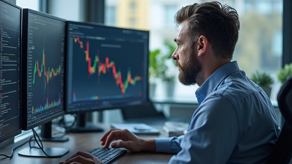 Professionelle Grafik zeigt verschiedene Ordertypen auf einem Trading-Dashboard mit Echtzeit-Marktdaten