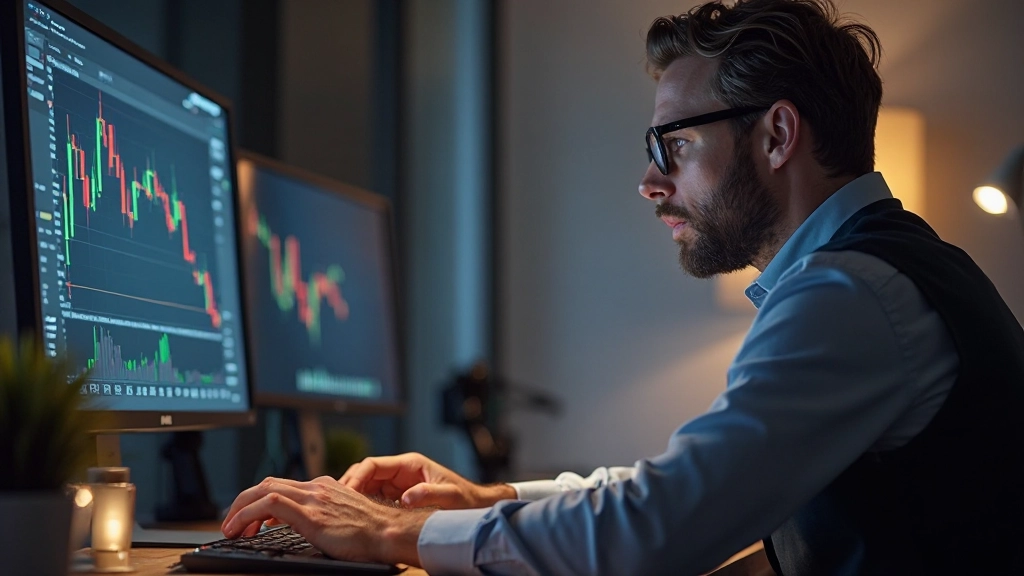 Trader analysiert Fehlersignale auf dem Monitor und erkennt, warum bestimmte Sentiment-Indikatoren fehlgeschlagen haben