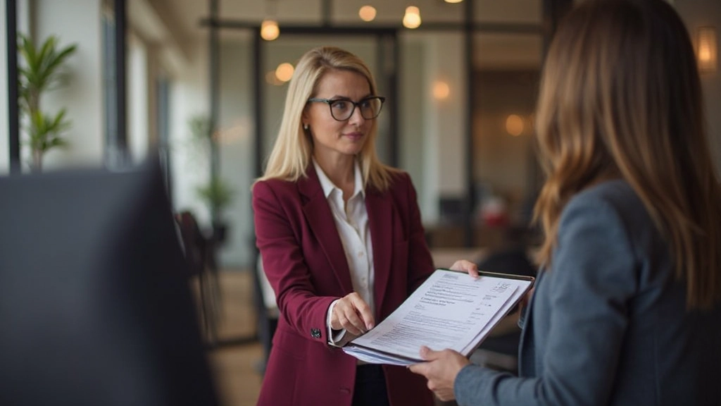 Finanzberater zeigt Dokumentation über Broker-Regulierungsstandards auf Tablet in professioneller Umgebung